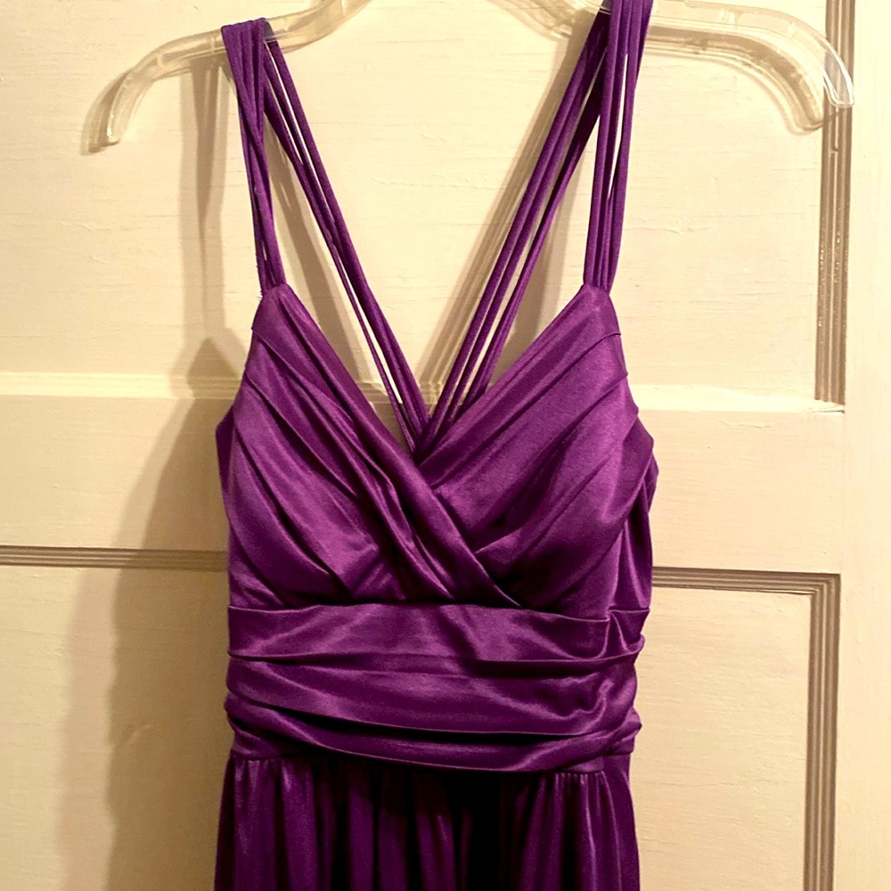 Purple Satin Dress